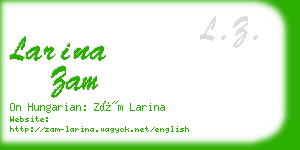 larina zam business card